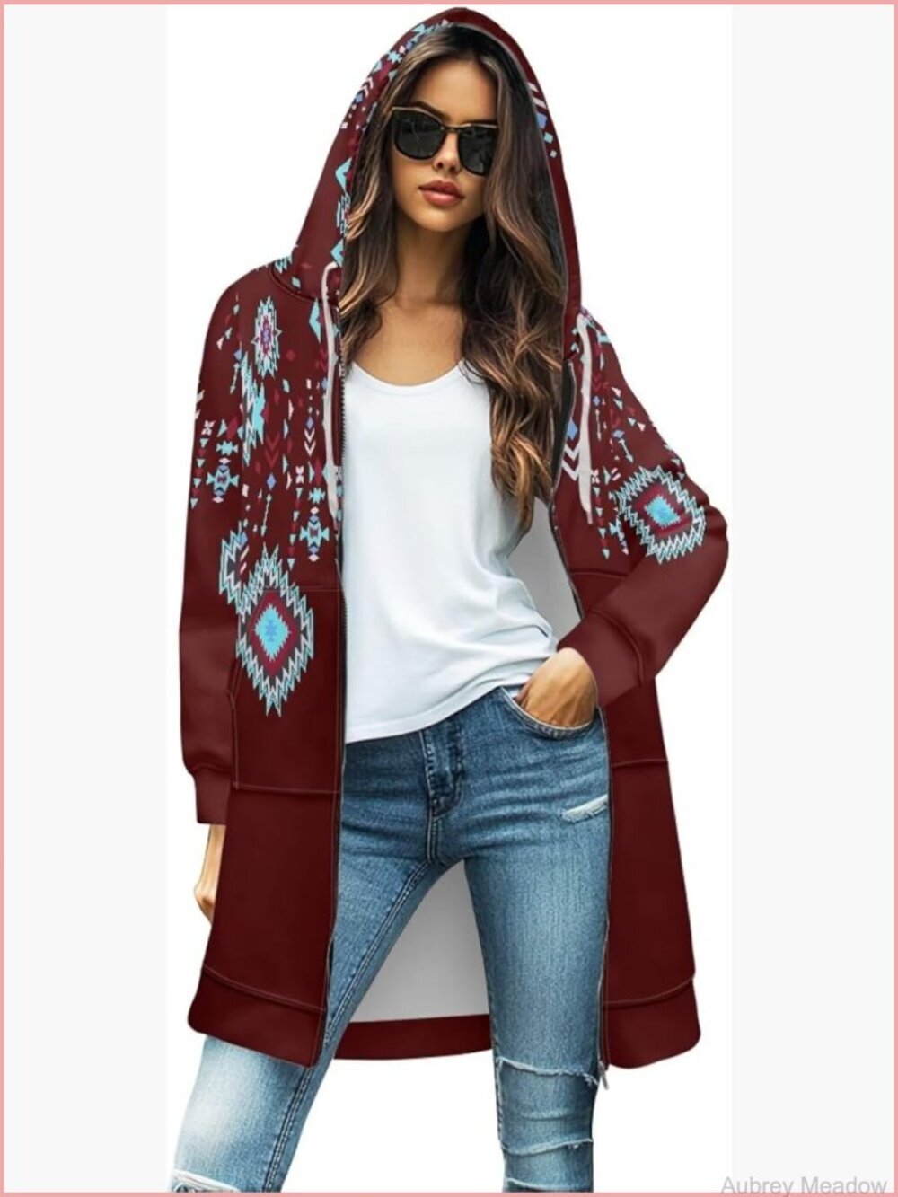Zip Up Hoodies Long Sleeve Lightweight Hooded Sweatshirt Oversized Fall Winter